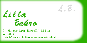 lilla bakro business card